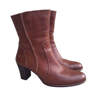 Pikolinos Brown Leather Spanish Design Heeled Boots